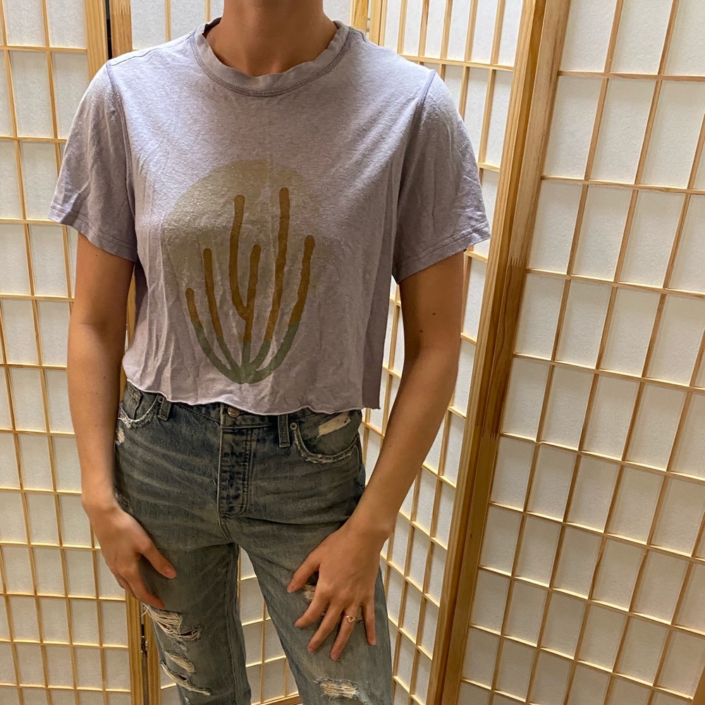 REI Lavender Cropped Tee